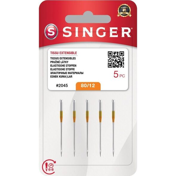 Singer Igła SINGER N2045 12/80 blister 5szt strecz