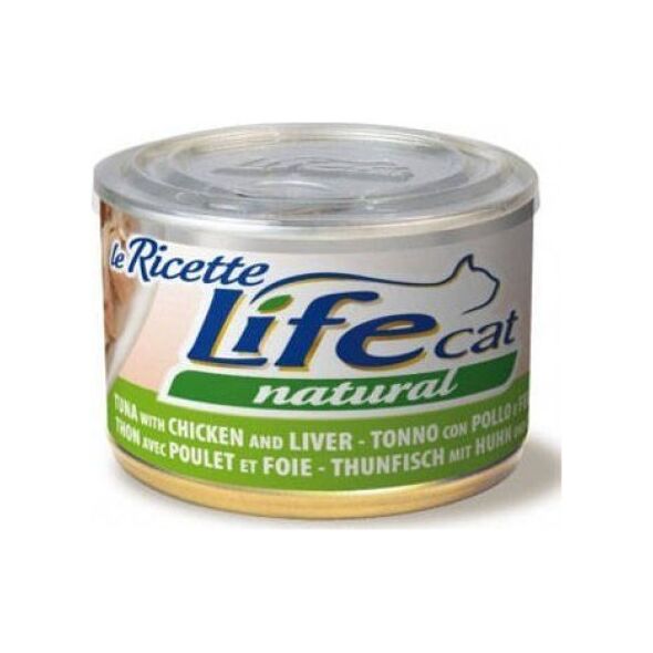 Life Pet Care LIFE CAT pusz.150g TUNA + CHICKEN +LIVER LA RICETTE /24