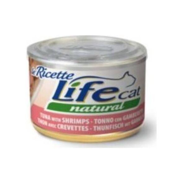 Life Pet Care LIFE CAT pusz.150g TUNA + SHRIMPS LA RICETTE /24