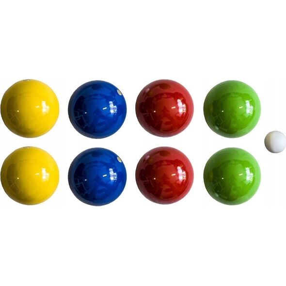 Lucio Londero Drewniane Kule do Gry 8 szt. - Boule, Bule, Petanque LONDERO 90 mm w Walizce