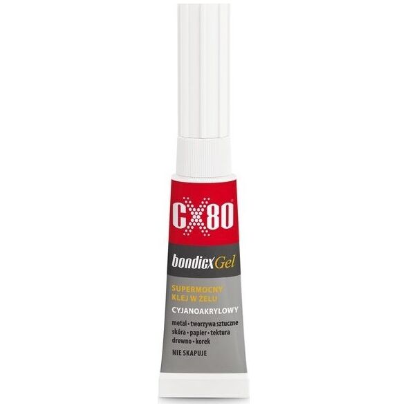 CX80 CX80 bardzo mocny klej cyjanoakrylowy w żelu Bondicx Gel 3 g