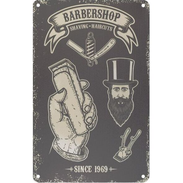 Activeshop Tablica ozdobna barber B047