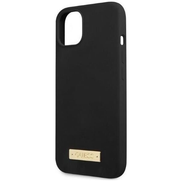 Guess Guess GUHMP13SSPLK iPhone 13 mini 5,4" czarny/black hard case Silicone Logo Plate MagSafe NoSize