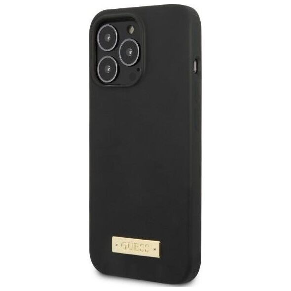 Guess Guess GUHMP13XSPLK iPhone 13 Pro Max 6,7" czarny/black hard case Silicone Logo Plate MagSafe NoSize