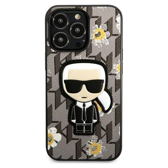 Karl Lagerfeld Karl Lagerfeld KLHCP13LPMNFIK1 iPhone 13 Pro / 13 6,1" szary/grey Flower Ikonik Karl NoSize