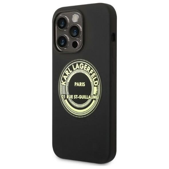 Karl Lagerfeld Karl Lagerfeld KLHCP14LSRSGRCK iPhone 14 Pro 6,1" hardcase czarny/black Silicone RSG NoSize