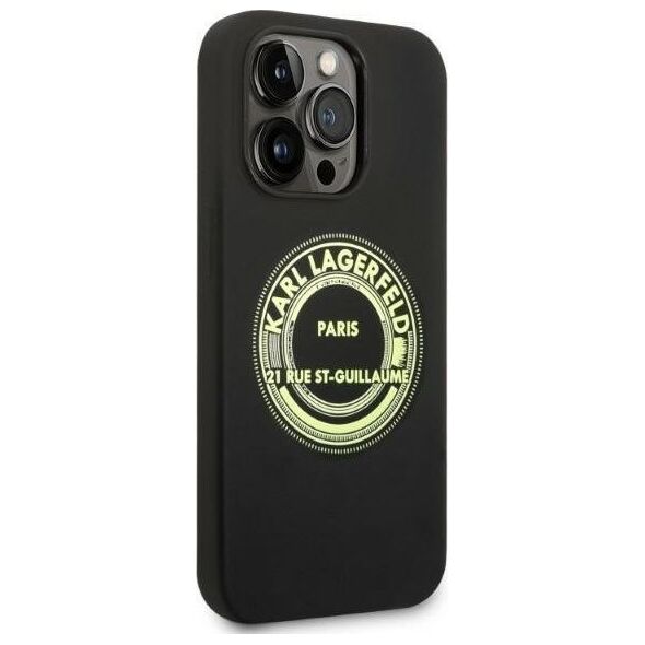 Karl Lagerfeld Karl Lagerfeld KLHCP14LSRSGRCK iPhone 14 Pro 6,1" hardcase czarny/black Silicone RSG NoSize