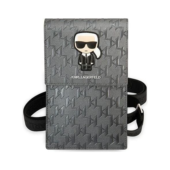 Karl Lagerfeld Karl Lagerfeld Torebka KLWBSAMIPG srebrny/silver Ikonik Karl Monogram Patch NoSize