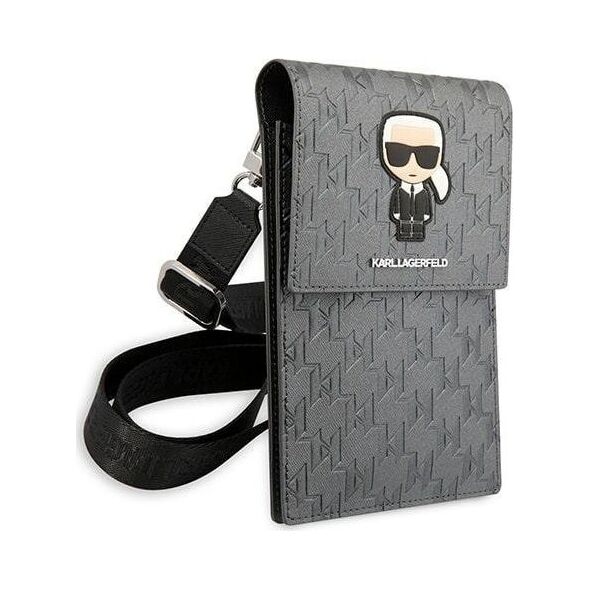 Karl Lagerfeld Karl Lagerfeld Torebka KLWBSAMIPG srebrny/silver Ikonik Karl Monogram Patch NoSize