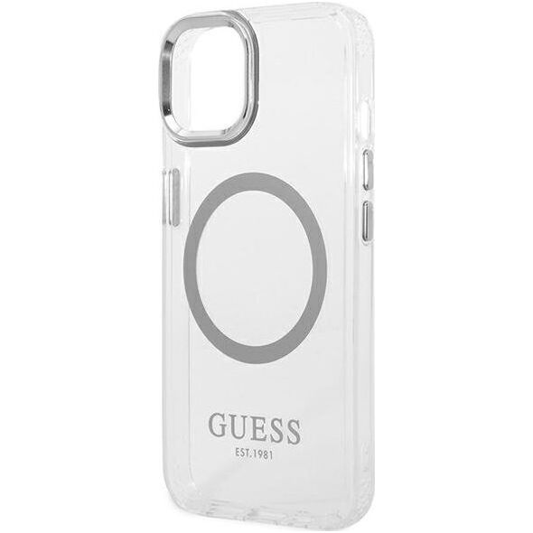 Guess Guess GUHMP14MHTRMS iPhone 14 Plus 6,7" srebrny/silver hard case Metal Outline Magsafe NoSize