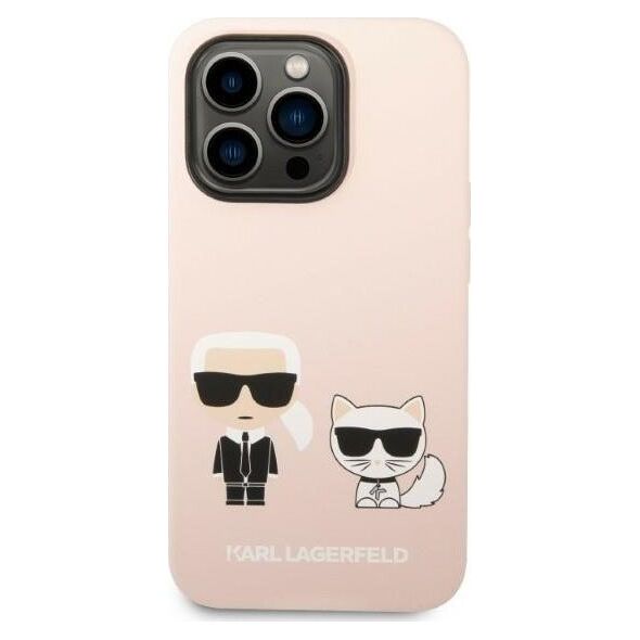 Karl Lagerfeld Karl Lagerfeld KLHMP14LSSKCI iPhone 14 Pro 6,1" hardcase jasnoróżowy/light pink Silicone Karl & Choupette Magsafe NoSize
