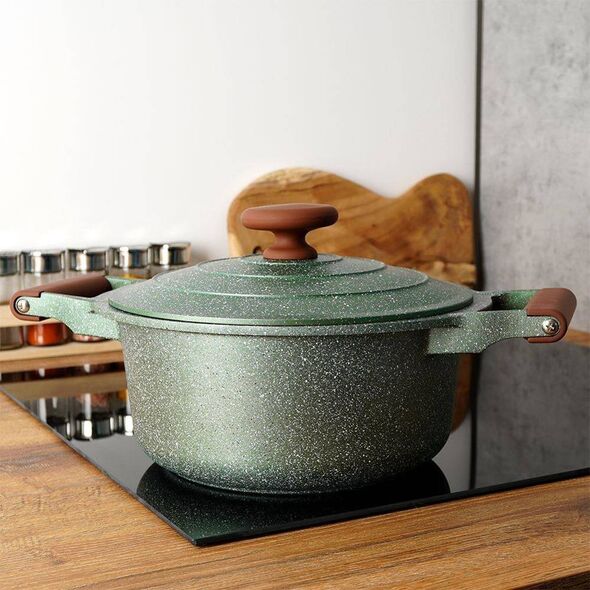 NAVA Garnek granitowy z pokrywką OMEGA 24 cm 4,4 l
