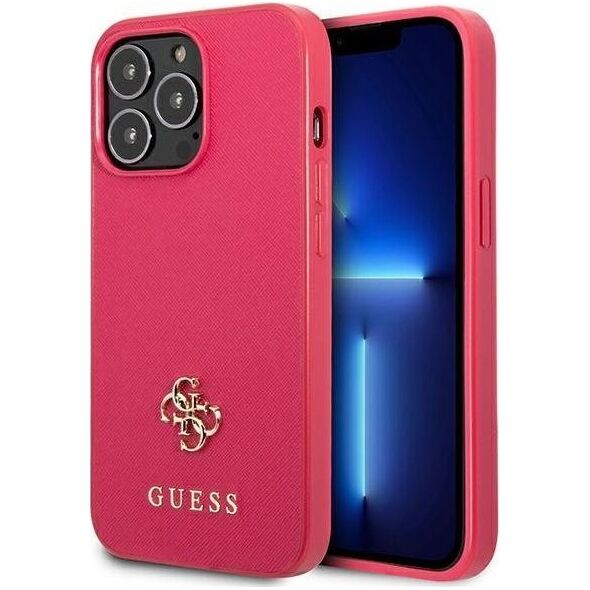 Guess Guess GUHCP13LPS4MF iPhone 13 Pro / 13 6,1" różowy/pink hardcase Saffiano 4G Small Metal Logo NoSize