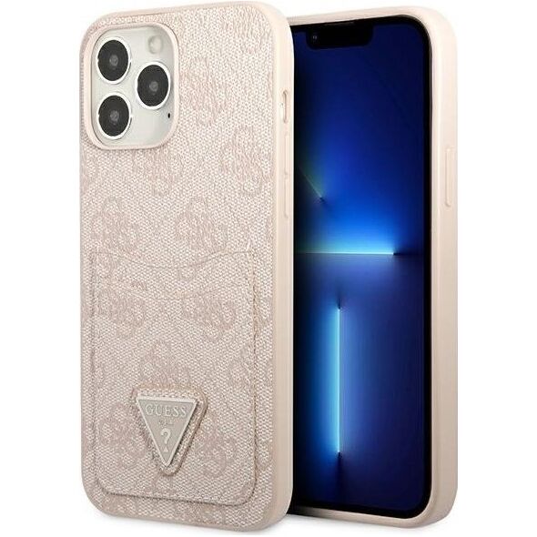 Guess Guess GUHCP13XP4TPP iPhone 13 Pro Max 6,7" różowy/pink hardcase 4G Triangle Logo Cardslot NoSize