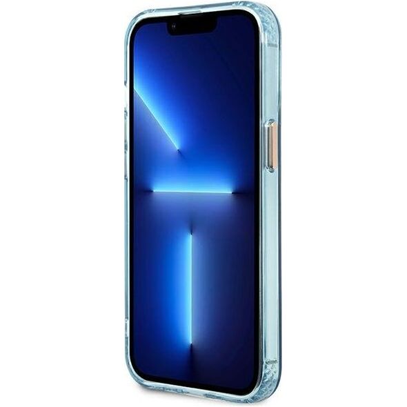 Guess Guess GUHMP13LHTCMB iPhone 13 Pro / 13 6,1" niebieski/blue hard case Gold Outline Translucent MagSafe NoSize