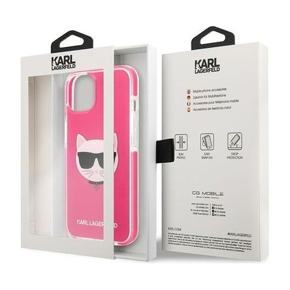 Karl Lagerfeld Karl Lagerfeld KLHCP13MTPECPI iPhone 13 6,1" hardcase fuksja/fuschia Choupette Head NoSize