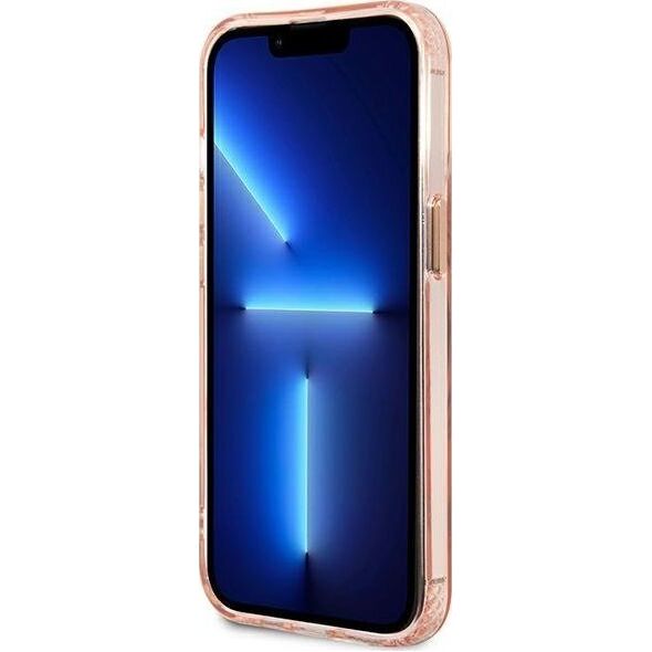Guess Guess GUHMP13XHTCMP iPhone 13 Pro Max 6,7" różowy/pink hard case Gold Outline Translucent MagSafe NoSize