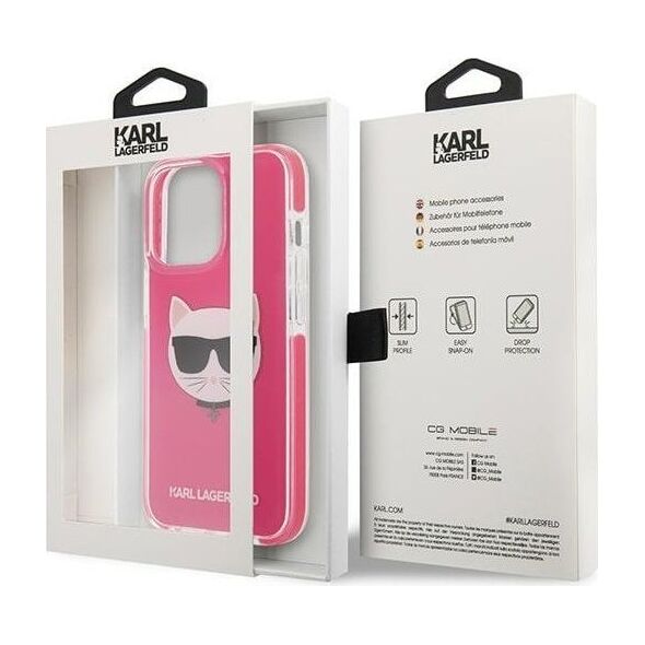 Karl Lagerfeld Karl Lagerfeld KLHCP13XTPECPI iPhone 13 Pro Max 6,7" hardcase fuksja/fuschia Choupette Head NoSize