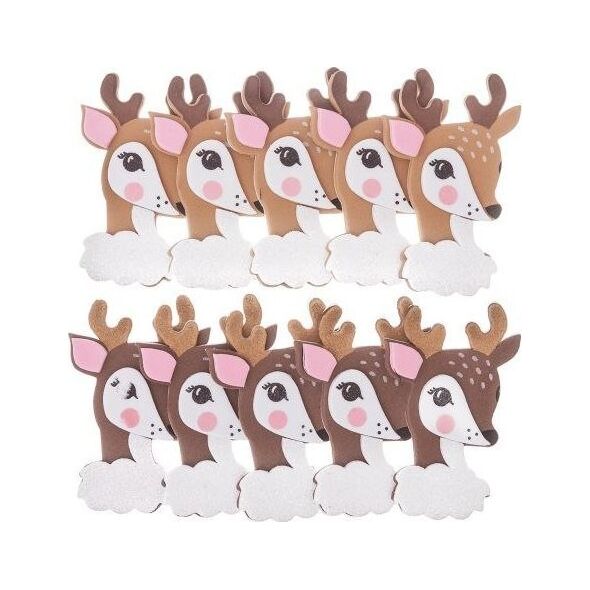 DP Craft NAKLEJKI 3D Z PIANKI BROKAT BAMBI