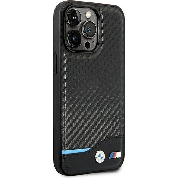 BMW Etui BMW BMHCP14L22NBCK iPhone 14 Pro 6,1" czarny/black Leather Carbon