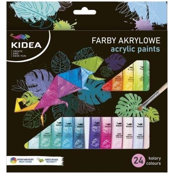 Derform Farby akrylowe 24 kolory Kidea
