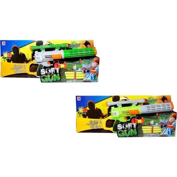 Pistolet wyrzutnia na strzałki pociski z pianki BBRO4194 BIGTOYS mix cena za 1 szt