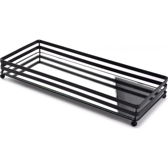 Lumarko Lumarko Podstawka Taca 39x16xh5,5cm Czarna Z Lustrem!