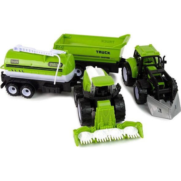 LeanToys Zestaw Pojazdów Farmerskich Traktory Cysterna Naczepa