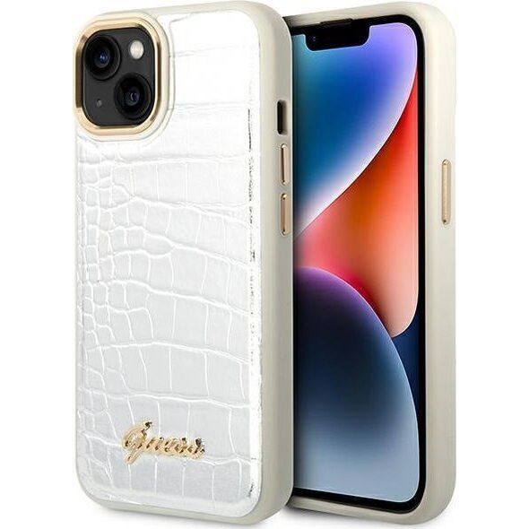 Guess Guess GUHCP14MHGCRHS iPhone 14 Plus 6,7" srebrny/silver hardcase Croco Collection NoSize