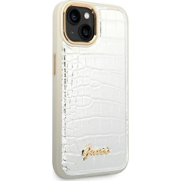 Guess Guess GUHCP14MHGCRHS iPhone 14 Plus 6,7" srebrny/silver hardcase Croco Collection NoSize