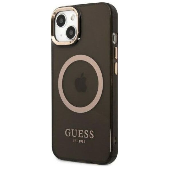 Guess Guess GUHMP13MHTCMK iPhone 13 6,1" czarny/black hard case Gold Outline Translucent MagSafe NoSize