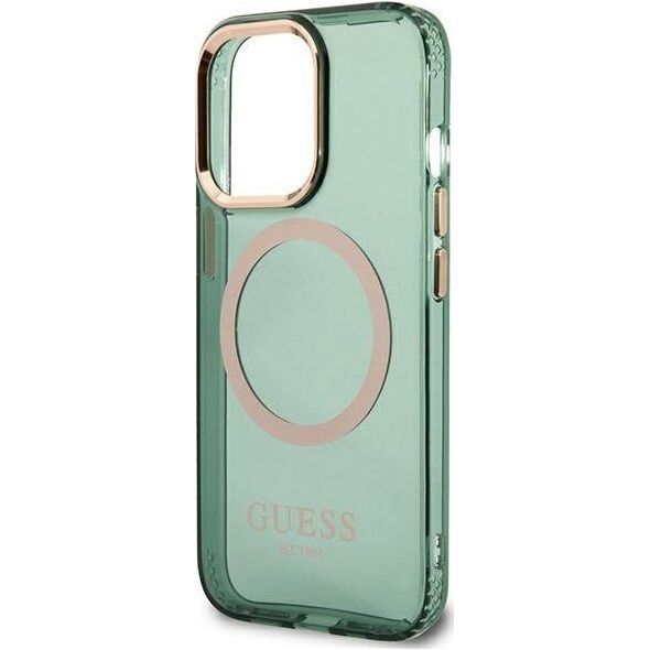 Guess Guess GUHMP13LHTCMA iPhone 13 Pro / 13 6,1" zielony/khaki hard case Gold Outline Translucent MagSafe NoSize
