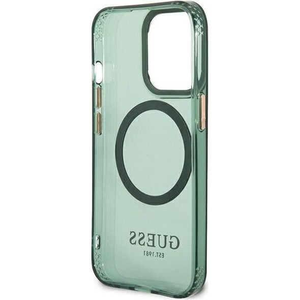 Guess Guess GUHMP13LHTCMA iPhone 13 Pro / 13 6,1" zielony/khaki hard case Gold Outline Translucent MagSafe NoSize