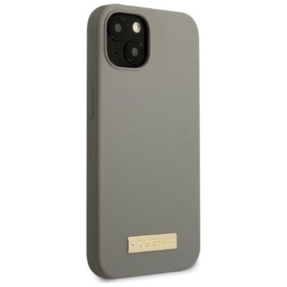 Guess Guess GUHMP13SSPLG iPhone 13 mini 5,4" szary/grey hard case Silicone Logo Plate MagSafe NoSize