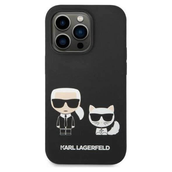 Karl Lagerfeld Karl Lagerfeld KLHMP14LSSKCK iPhone 14 Pro 6,1" hardcase czarny/black Liquid Silicone Karl & Choupette Magsafe NoSize