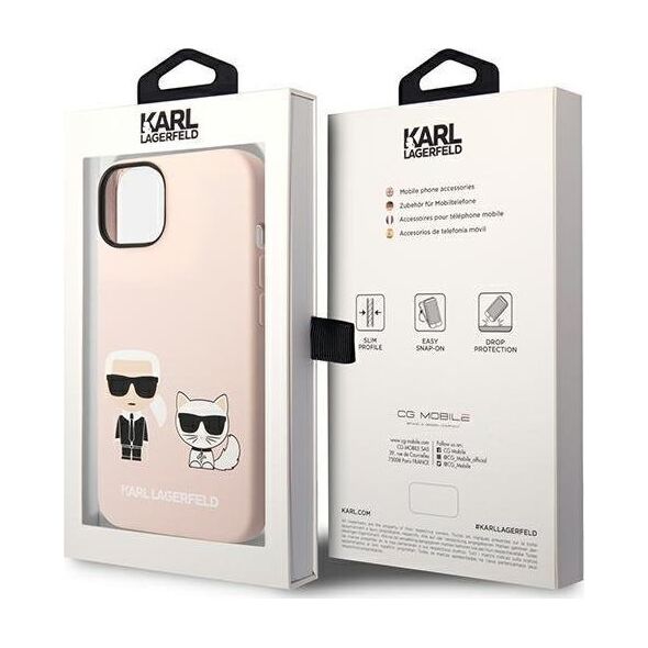 Karl Lagerfeld Karl Lagerfeld KLHMP14MSSKCI iPhone 14 Plus 6,7" hardcase jasnoróżowy/light pink Silicone Karl & Choupette Magsafe NoSize