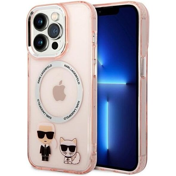 Karl Lagerfeld Karl Lagerfeld KLHMP14XHKCP iPhone 14 Pro Max 6,7" hardcase różowy/pink Karl & Choupette Aluminium Magsafe NoSize