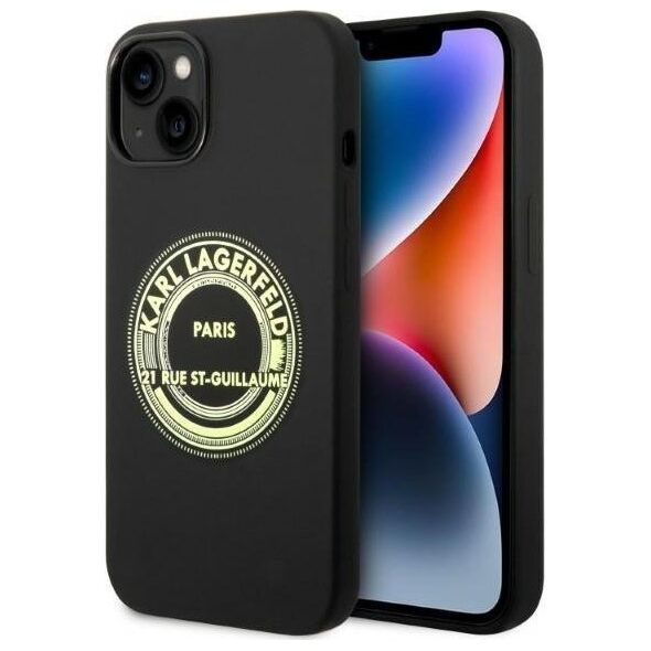 Karl Lagerfeld Karl Lagerfeld KLHCP14MSRSGRCK iPhone 14 Plus 6,7" hardcase czarny/black Silicone RSG NoSize