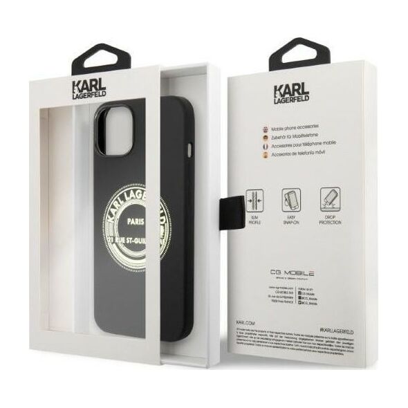 Karl Lagerfeld Karl Lagerfeld KLHCP14MSRSGRCK iPhone 14 Plus 6,7" hardcase czarny/black Silicone RSG NoSize