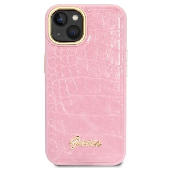 Guess Etui Guess GUHCP14MHGCRHP Apple iPhone 14 Plus różowy/pink hardcase Croco Collection