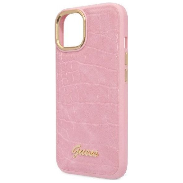 Guess Etui Guess GUHCP14MHGCRHP Apple iPhone 14 Plus różowy/pink hardcase Croco Collection