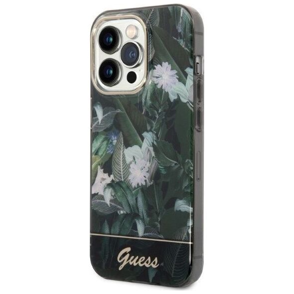 Guess Etui Guess GUHCP14XHGJGHA Apple iPhone 14 Pro Max zielony/green hardcase Jungle Collection