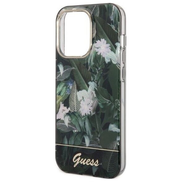 Guess Etui Guess GUHCP14XHGJGHA Apple iPhone 14 Pro Max zielony/green hardcase Jungle Collection