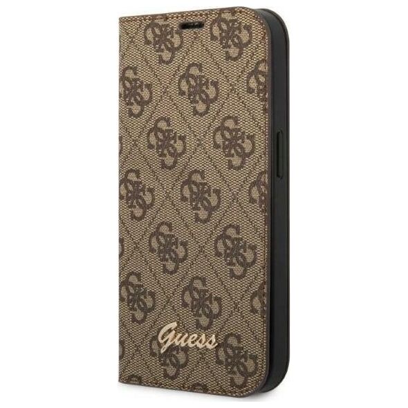 Guess Etui Guess GUBKP14SHG4SHW Apple iPhone 14 brązowy/brown book 4G Vintage Gold Logo