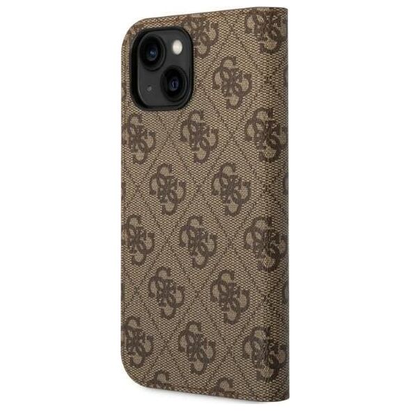 Guess Etui Guess GUBKP14SHG4SHW Apple iPhone 14 brązowy/brown book 4G Vintage Gold Logo