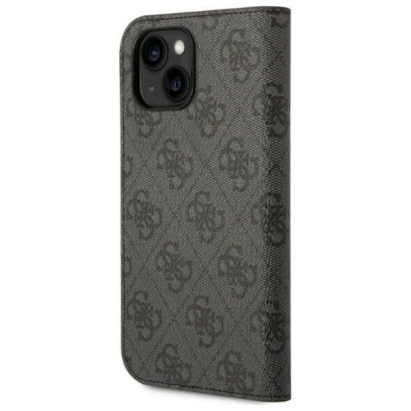 Guess Etui Guess GUBKP14SHG4SHK Apple iPhone 14 czarny/black book 4G Vintage Gold Logo