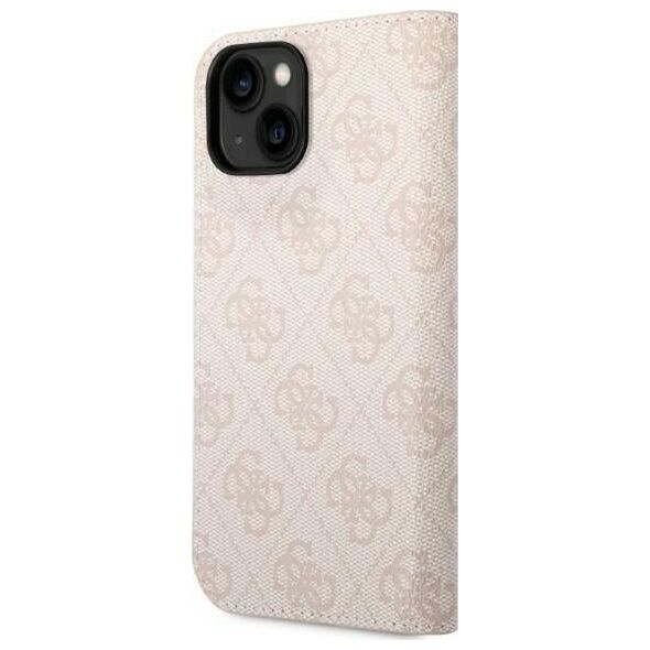 Guess Etui Guess GUBKP14SHG4SHP Apple iPhone 14 różowy/pink book 4G Vintage Gold Logo