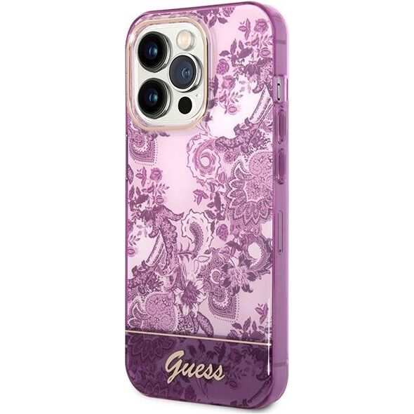 Guess Etui Guess GUHCP14XHGPLHF Apple iPhone 14 Pro Max fuksja/fuschia hardcase Porcelain Collection
