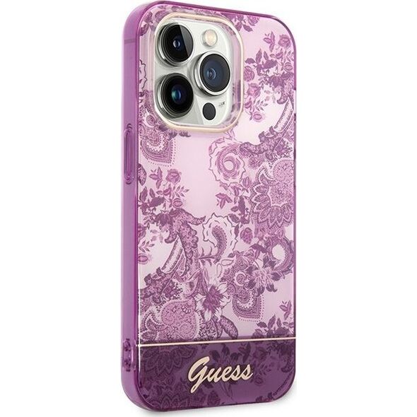 Guess Etui Guess GUHCP14XHGPLHF Apple iPhone 14 Pro Max fuksja/fuschia hardcase Porcelain Collection