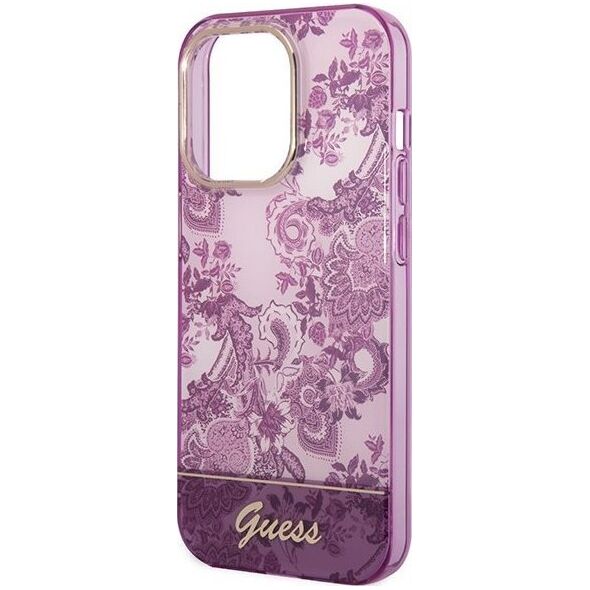 Guess Etui Guess GUHCP14XHGPLHF Apple iPhone 14 Pro Max fuksja/fuschia hardcase Porcelain Collection